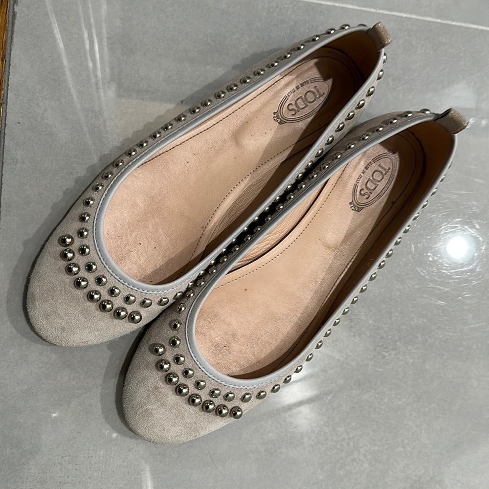 Tods Suede Ballet Flats